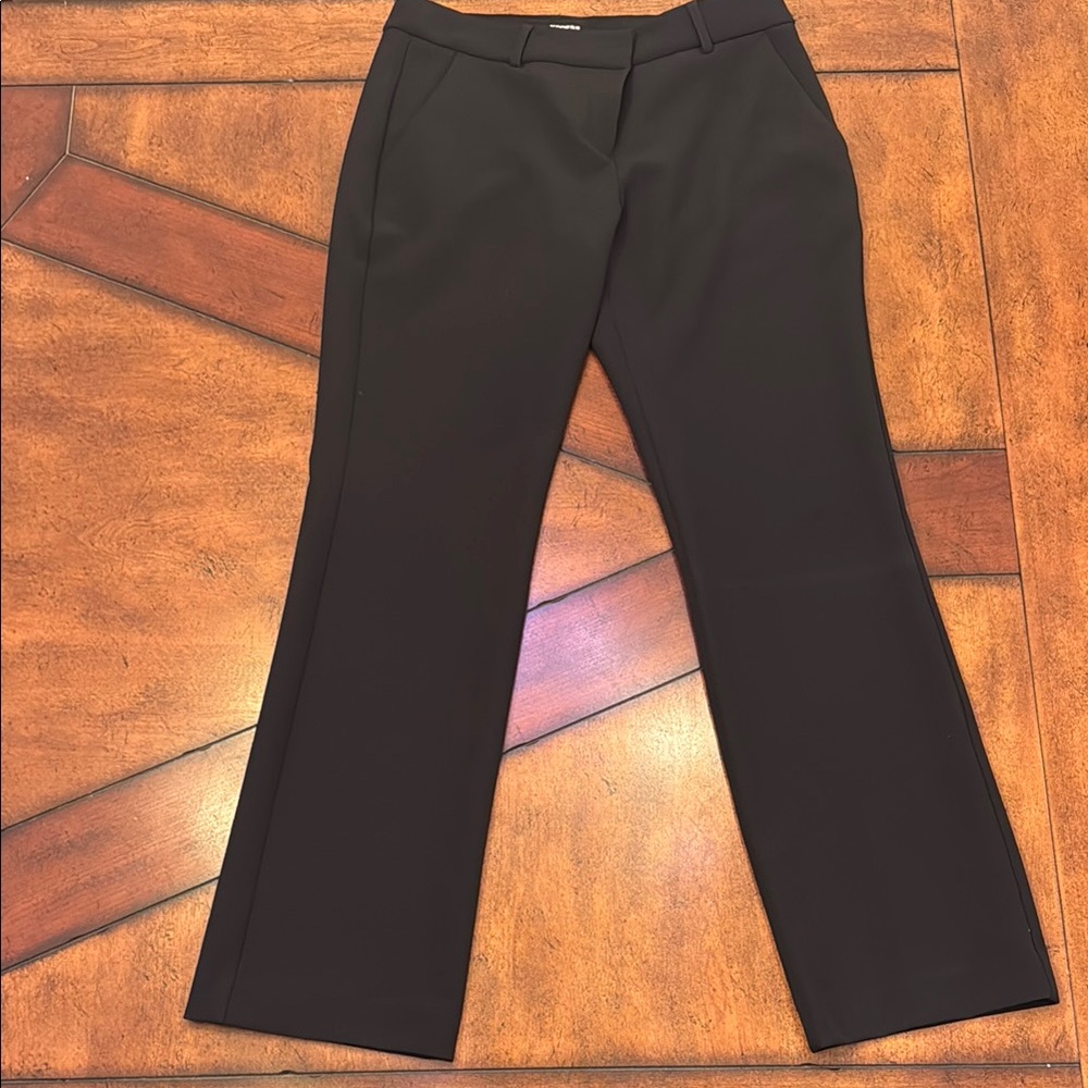 Express Super Soft Twill Black Boot Cut Low Rise Flare Pants Size 6S